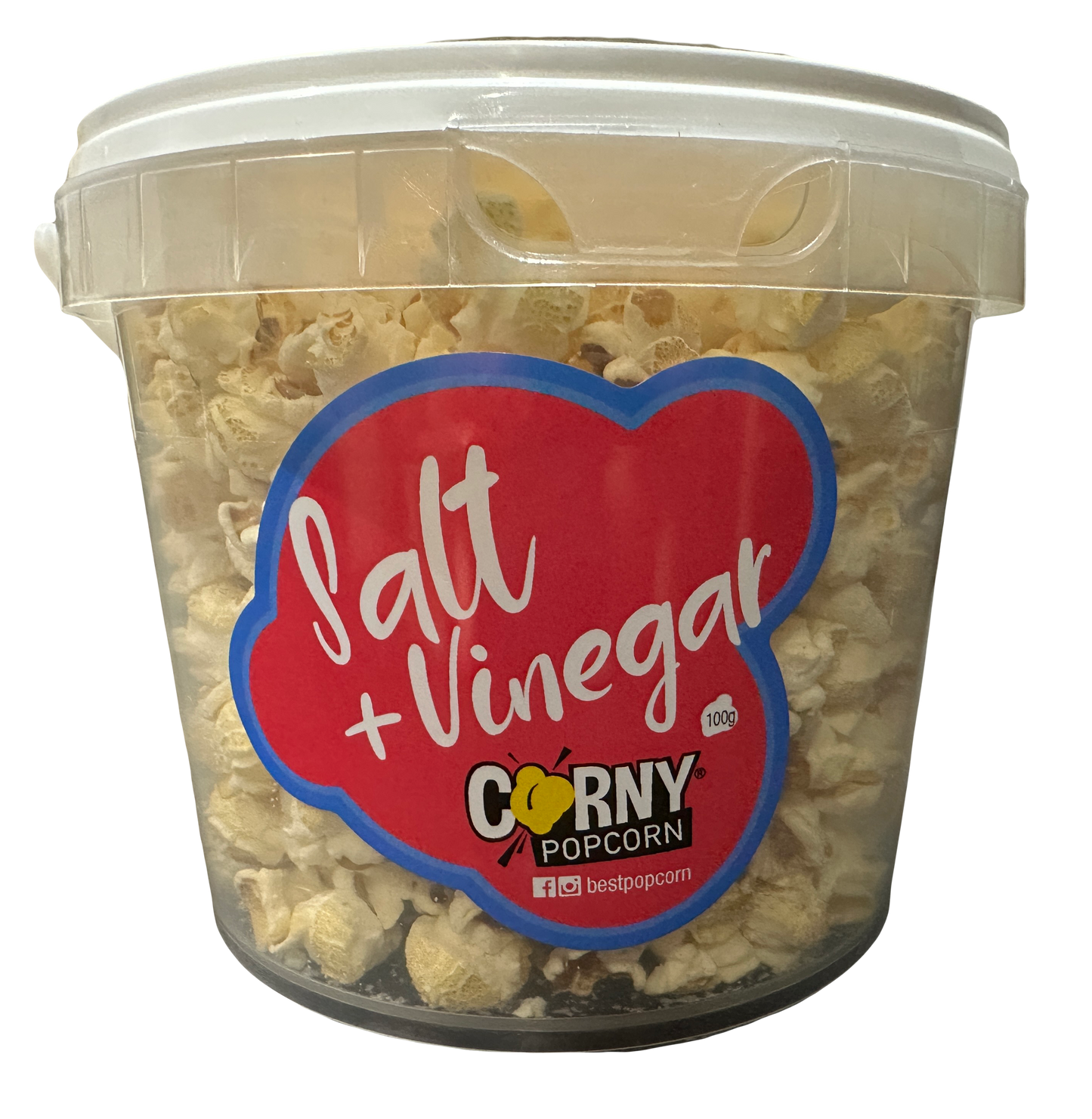 SALT + VINEGAR POPCORN TUB 100g