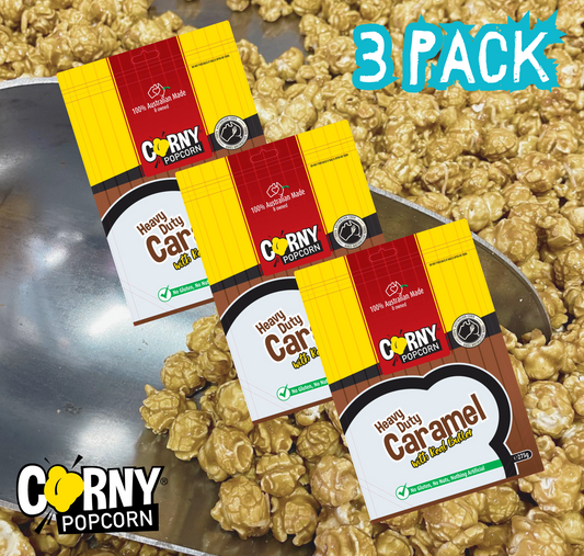 HEAVY DUTY CARAMEL POPCORN® 250gm - 3 PACK